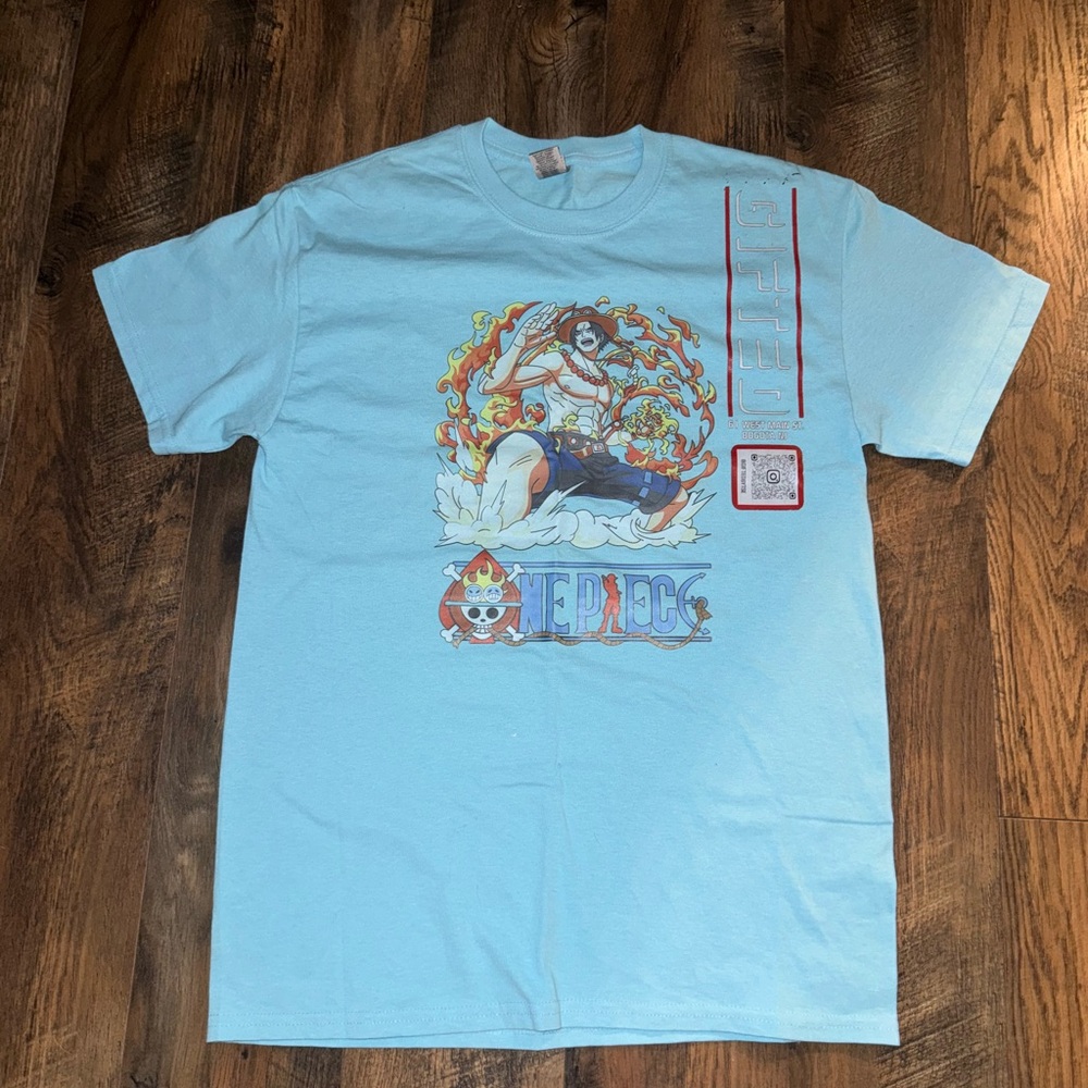 Light Blue Graphic T-Shirt